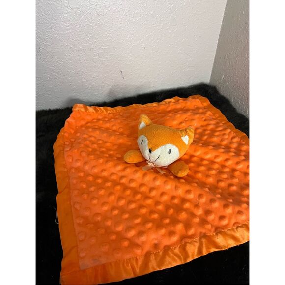 Orange nubby fox lovey plush blanket - Picture 1 of 2